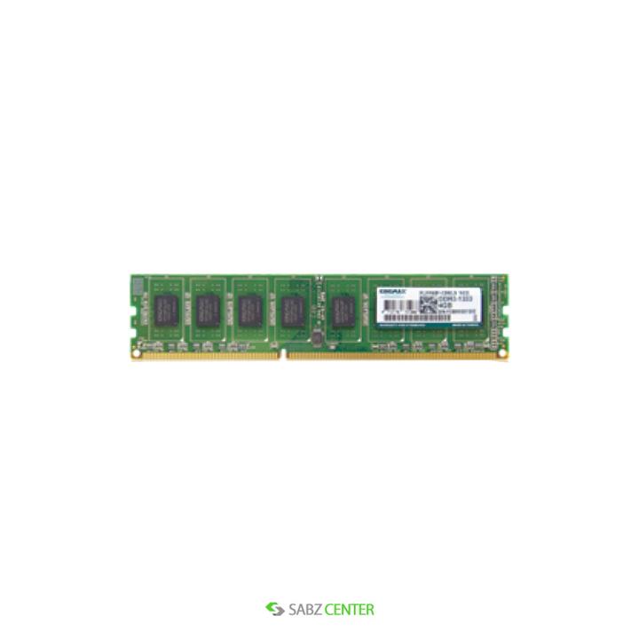 رم دسکتاپ DDR3 تک کاناله 1600 مگاهرتز کینگ مکس ظرفیت 8 گیگابایت Kingmax DDR3 1600MHz Single Channel Desktop RAM - 8GB